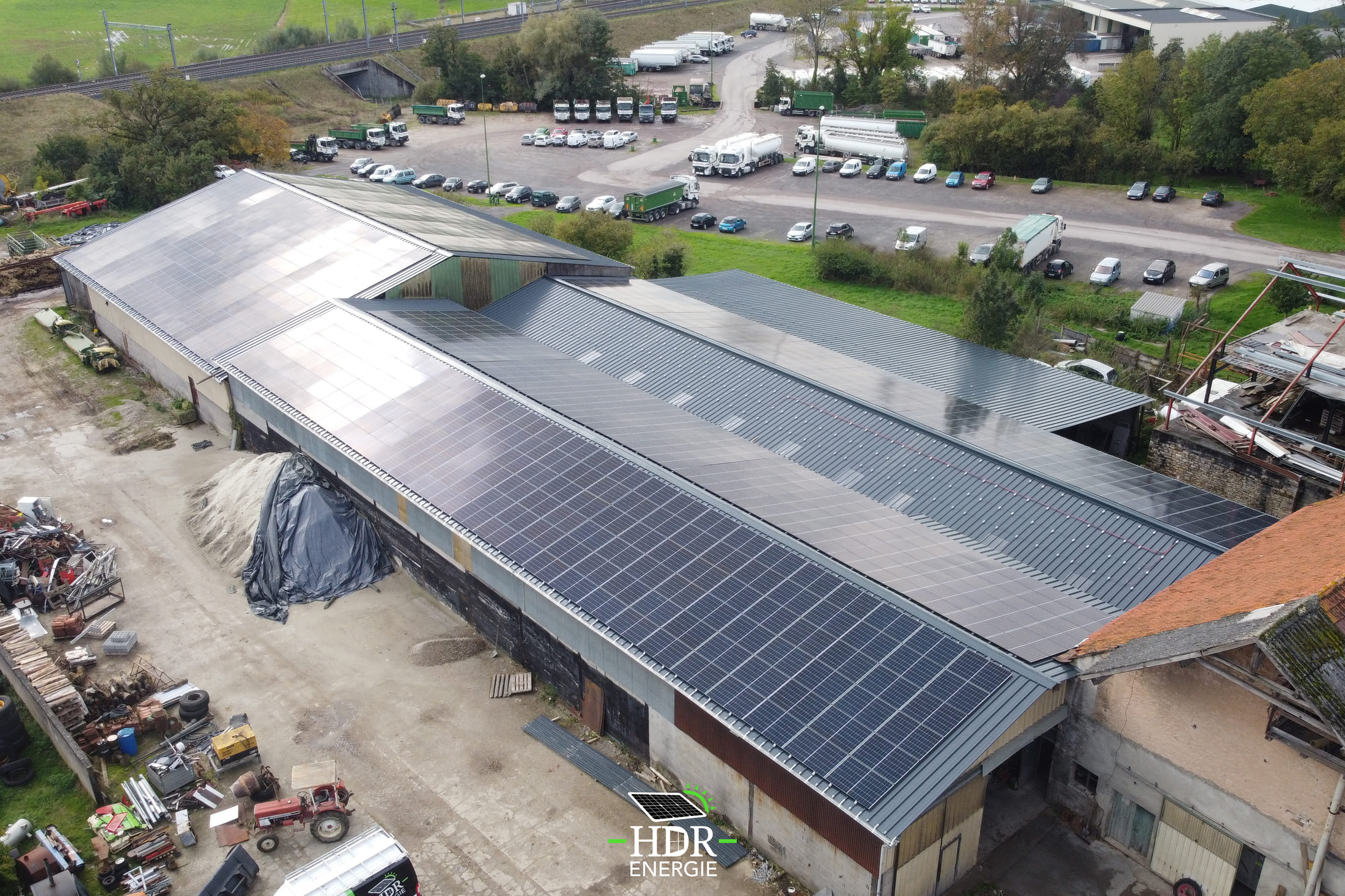 Hangar agricole – 930 panneaux- 2200m² – 413kWc